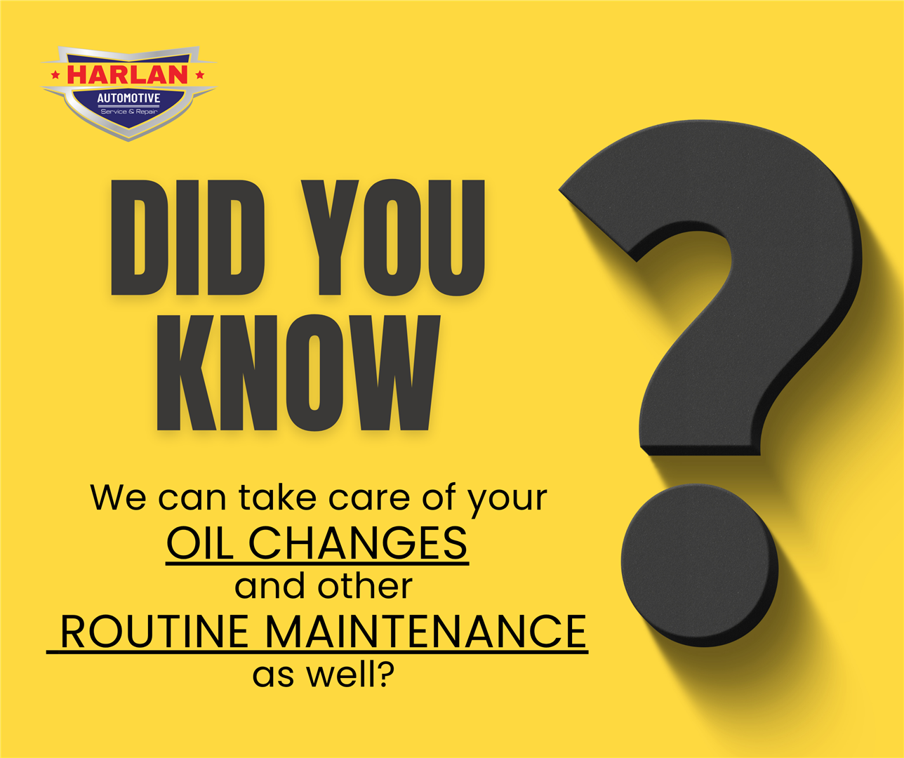 Vehicle Maintenance and More!